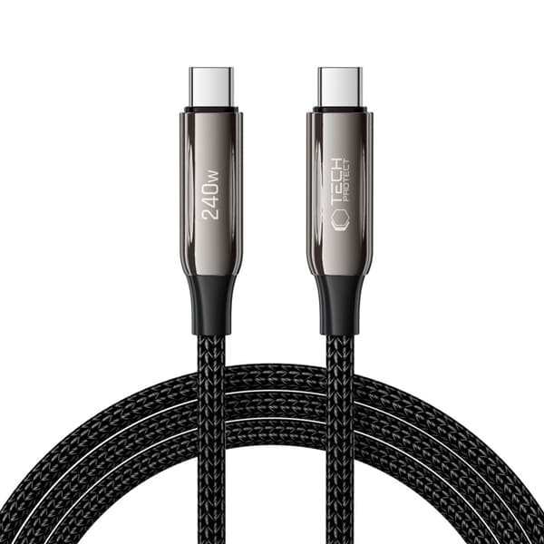 Tech-Protect USB-C Kabel (1m) Ultraboost - Sort Svart