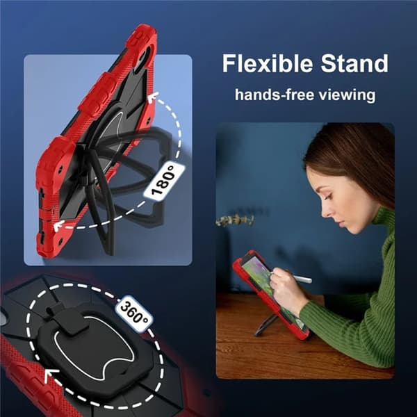 Lenovo M11/Idea Tab Mobilskal Silikon Kickstand Röd