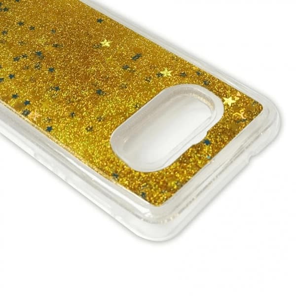 Glitter Taske til Samsung Galaxy S10e - Guld Yellow