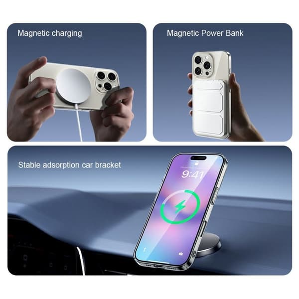 XUNDD XDD-0010 Mobilskal till iPhone 16 Plus MagSafe Ultra-Tunn Klar Rosa