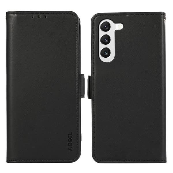 ABEEL Samsung Galaxy S23 Konstläder Plånboksfodral RFID-Skydd - Svart