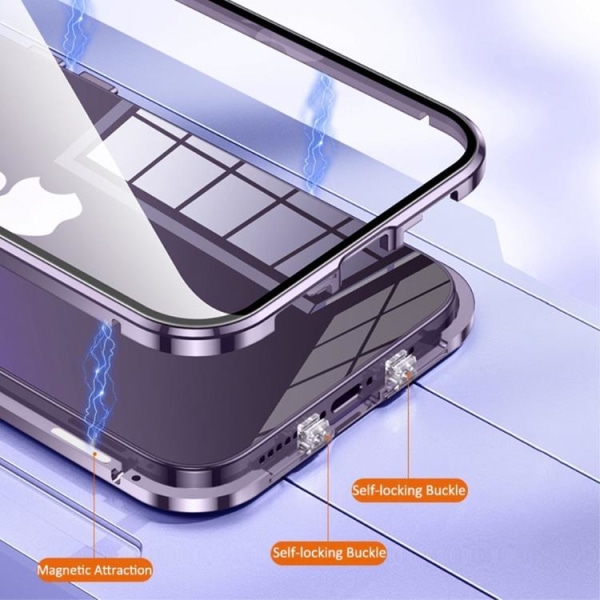 iPhone 14 -suojus metallimagneettinen - sininen