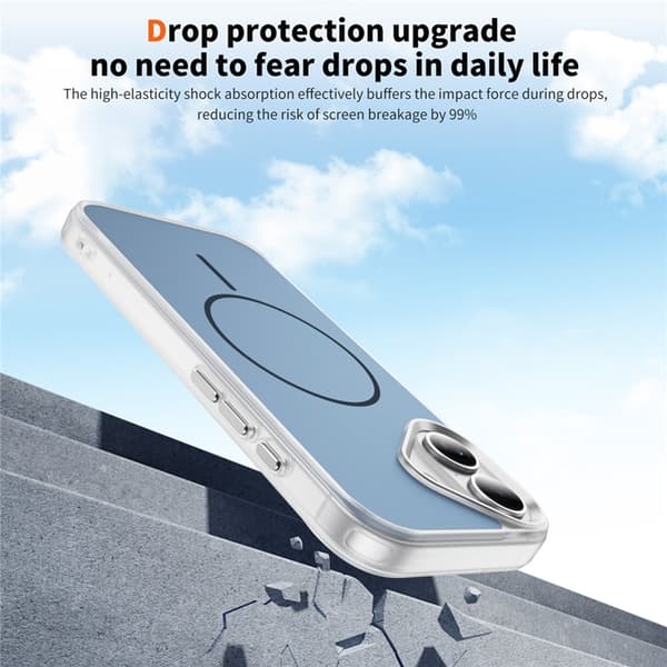 Mobilskal till iPhone 17 MagSafe Skin Touch TPU PC - Blå Blå