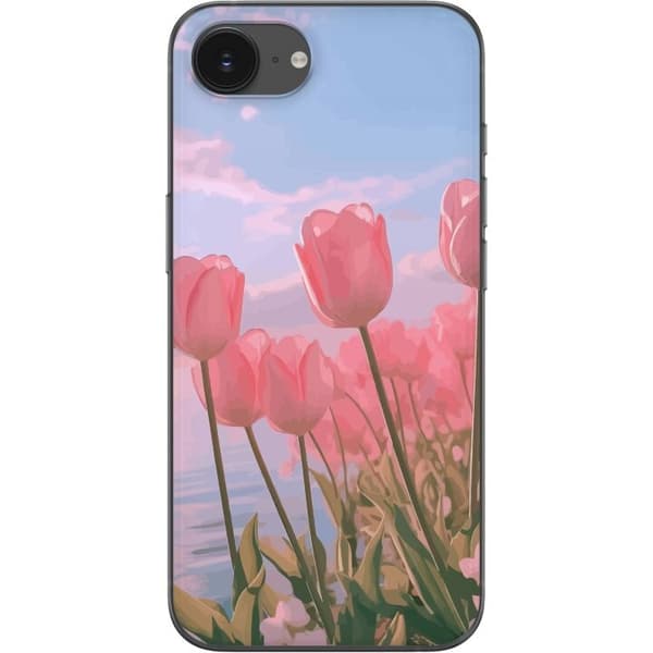 Mobilskal till Apple iPhone 16e med Rosa Tulpaner