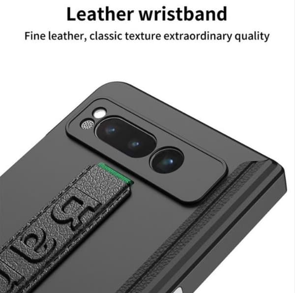 GKK Google Pixel Fold Mobilskal Wristband Kickstand Carbon - Sort Black