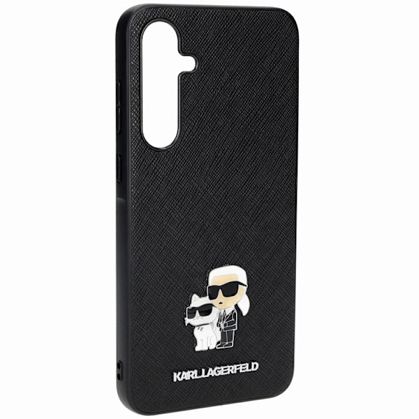Karl Lagerfeld Galaxy A35 Mobilskal Saffiano Karl&Choupette Pin Svart