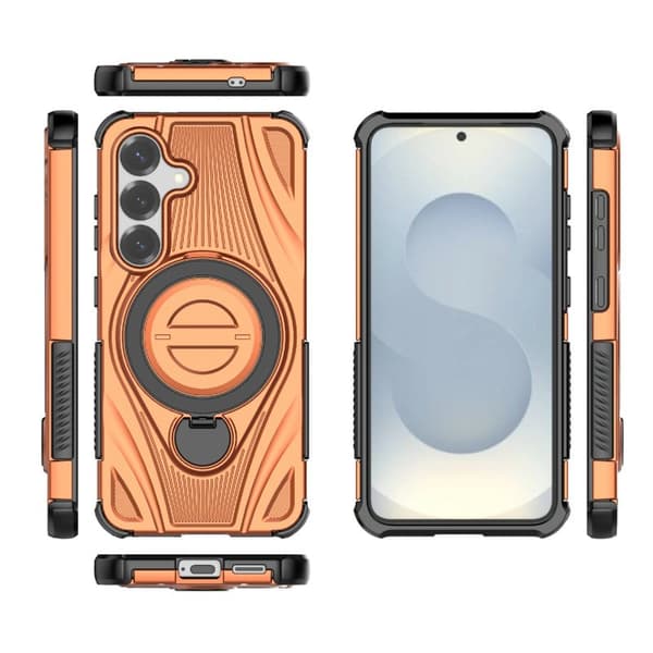 Mobilskal för Samsung Galaxy S26 Plus Magnetiskt Kickstand TPU - Orange