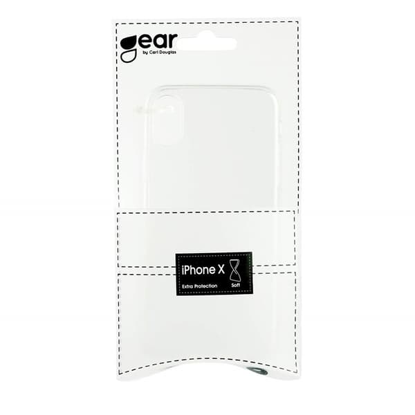 GEAR TPU-puhelinkuori iPhone XS / X - läpinäkyvä Transparent
