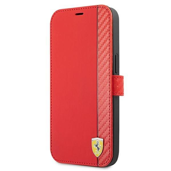 Ferrari On Track Carbon Stripe -kotelo iPhone 13/13 Pro - punainen Red