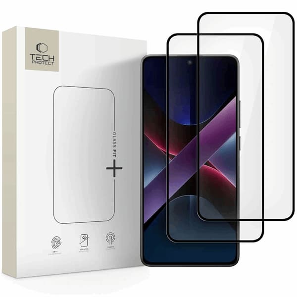 Tech-Protect [2-Pack] Xiaomi Poco X7 Pro 5G Härdat Glas Skärmskydd Fit Plus Svart