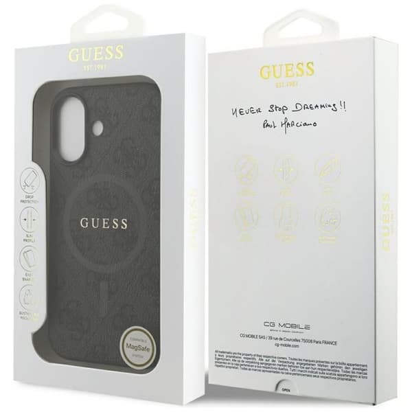 Guess telefontaske til iPhone 17 MagSafe 4G Ring Classic Logo - Sort Svart