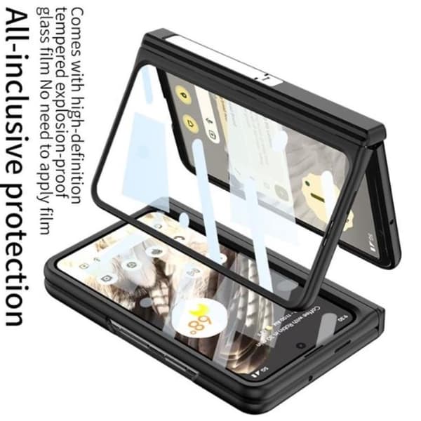 GKK Mobilskal till Google Pixel Fold Kickstand Hård PC - Svart Svart