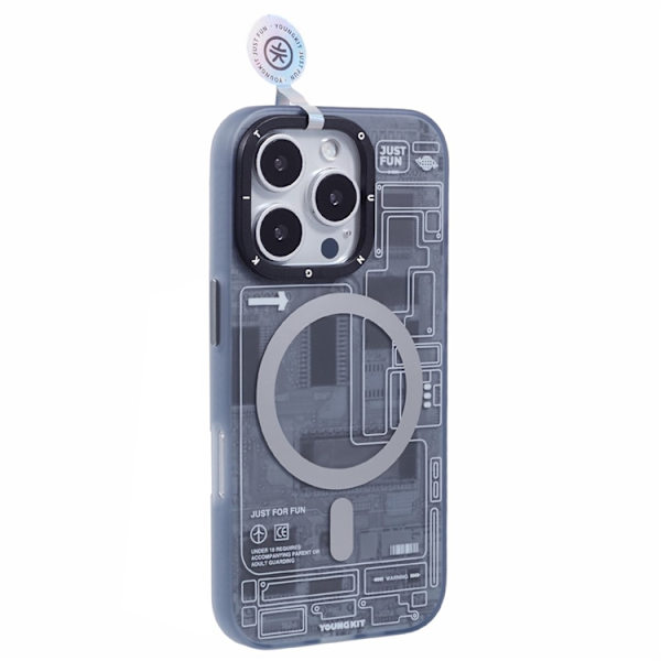 Youngkit Mobilskal till iPhone 16 Pro Magafe IMD Pattern - Svart Svart