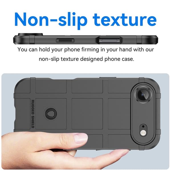 Mobilskal till iPhone Air Grid Design Scratch-Proof Soft TPU - Svart Svart