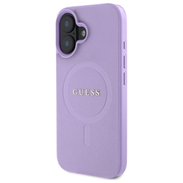Guess telefontaske til iPhone 16 6.1 MagSafe MagSafe Saffiano - Lilla