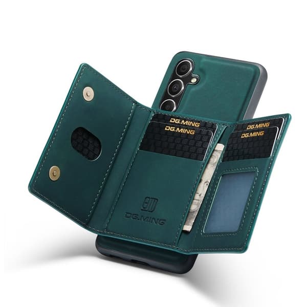DG.MING Samsung Galaxy A34 5G Konstläder Plånboksfodral Grön