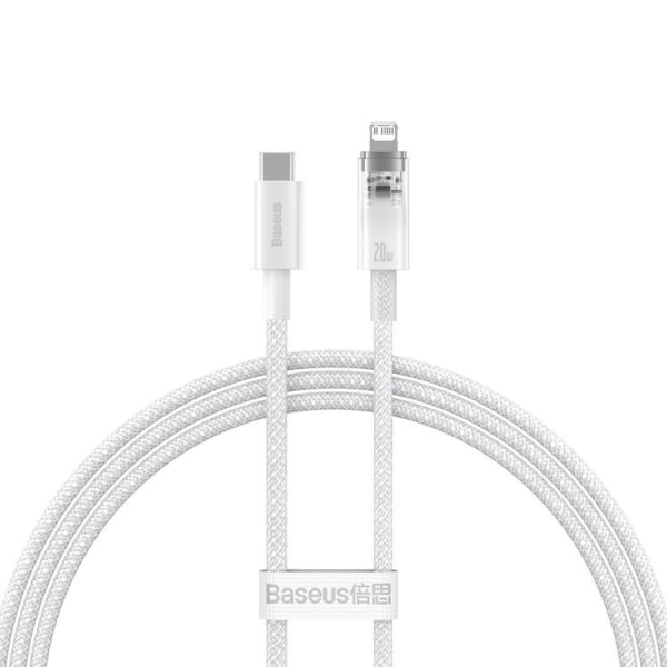 Baseus USB-C - Lightning Cable 20W 2m Explorer - Valkoinen