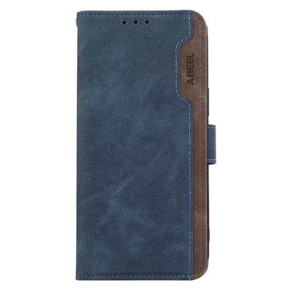 ABEEL Plånboksfodral för Samsung Galaxy S21 5G/4G KonstLäder RFID-Skydd Blå