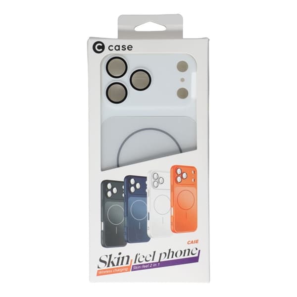 Mobilskal till iPhone 17 Pro MagSafe TPU + PC Skin Touch - Vit Vit