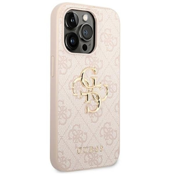 GUESS iPhone 14 Pro Max Skal Big Metall Logo - Rosa