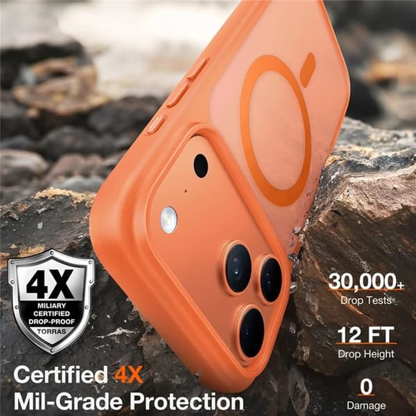 TORRAS Mobilskal till iPhone 17 Pro MagSafe Matte PC + TPU - Orange Orange