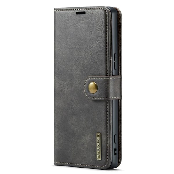 DG.MING Sony Xperia 10 V Plånboksfodral Äkta Läder 2in1 - Grå
