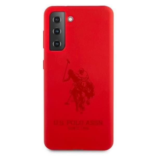US Polo Silicone On Tone Taske til Galaxy S21 Plus - Rød Red