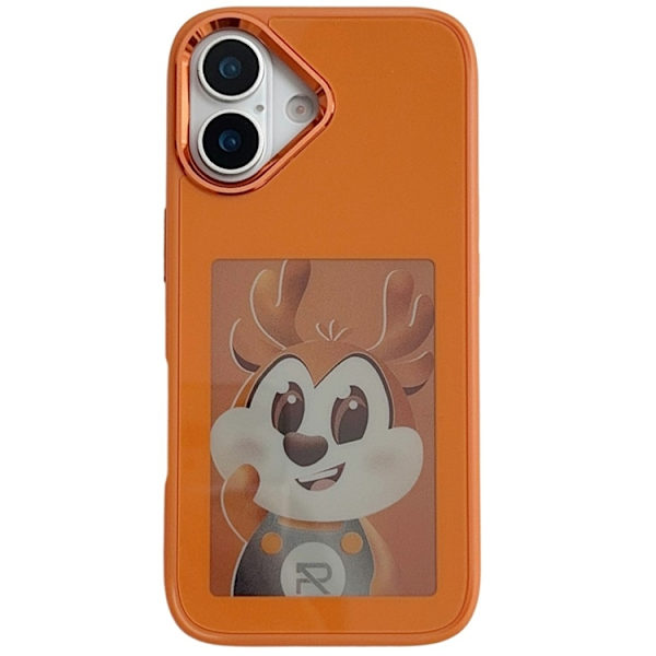 Mobilskal till iPhone 17 NFC DIY Customized HD Smart E-Ink - Orange Orange