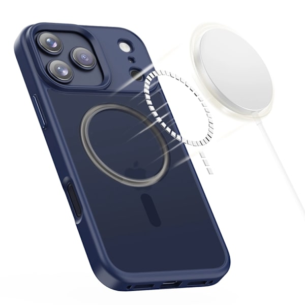 Tech-Protect Mobilskal till iPhone 17 Pro Max Magsafe Matte - Mörkblå Blå