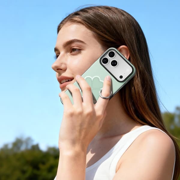 DUX DUCIS Mobilskal till iPhone 17 Pro Max Fingerring/Rem Luvy Series Grön