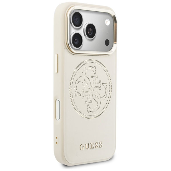 Guess Mobilskal För iPhone 17 Pro Max MagSafe  Perforated 4G - Beige