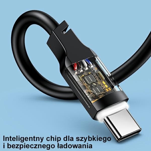 USAMS USB-C/USB-C Kabel SJ567 Lithe Series 100W 1.2m Sort