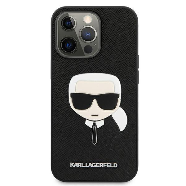 Karl Lagerfeld Saffiano Ikonik Karl`s Head Skl iPhone 13/13 Pr Black