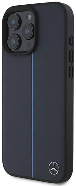 Mercedes telefontaske til iPhone 16 Pro Max MagSafe MB Blå Linje - Navy Blå