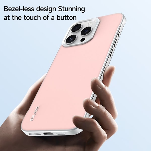 SULADA Mobilskal till iPhone 15 Pro Frameless PU + PC Bakside - Lila