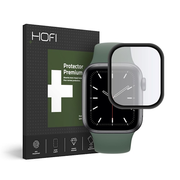 HOFI Härdat Glas Skärmskydd Apple Watch 4/5 (40 Mm) Svart Svart