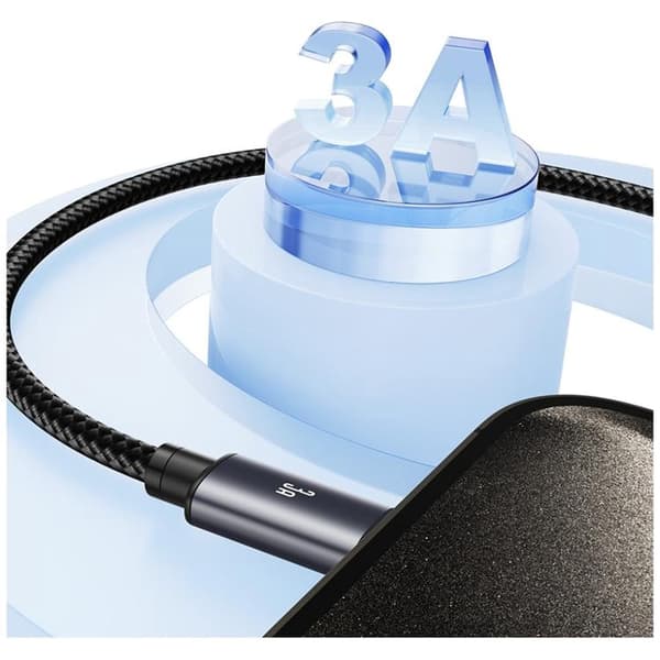 USAMS USB-A till USB-C Kabel 18W 1m U91 - Tarnish Svart