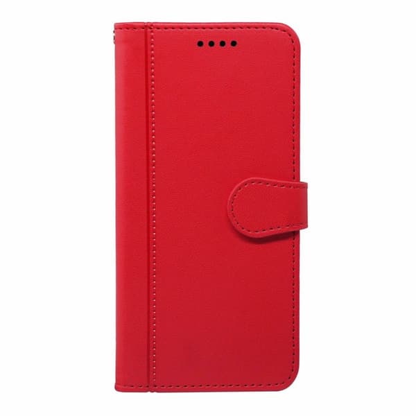 Plånboksfodral för Samsung Galaxy S26 Plus Magnetiskt Konstläder - Röd
