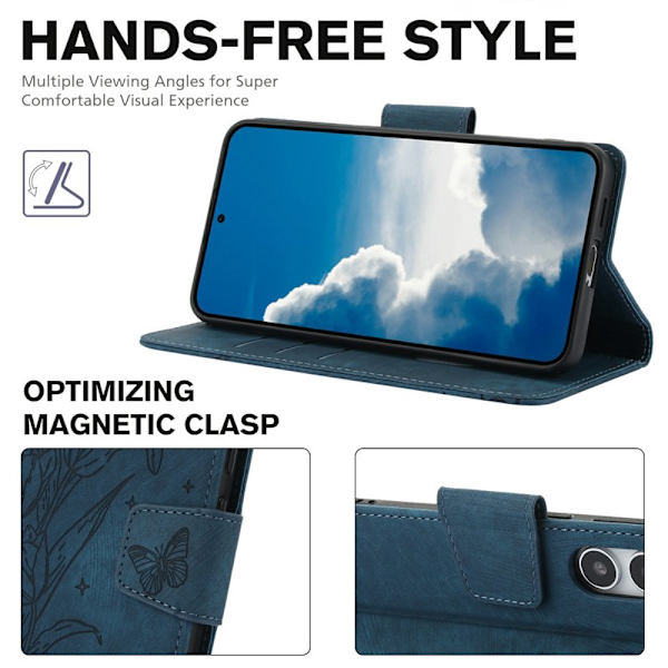 Plånboksfodral för Samsung Galaxy S26 Plus Konstläder - Blå