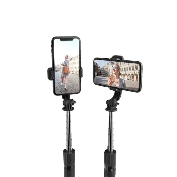 Trådløs Selfiestick Tripod L02S - Sort Svart