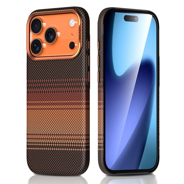 SULADA Mobilskal till iPhone 17 Pro Hård PC Anti-Scratch Sunset Orange