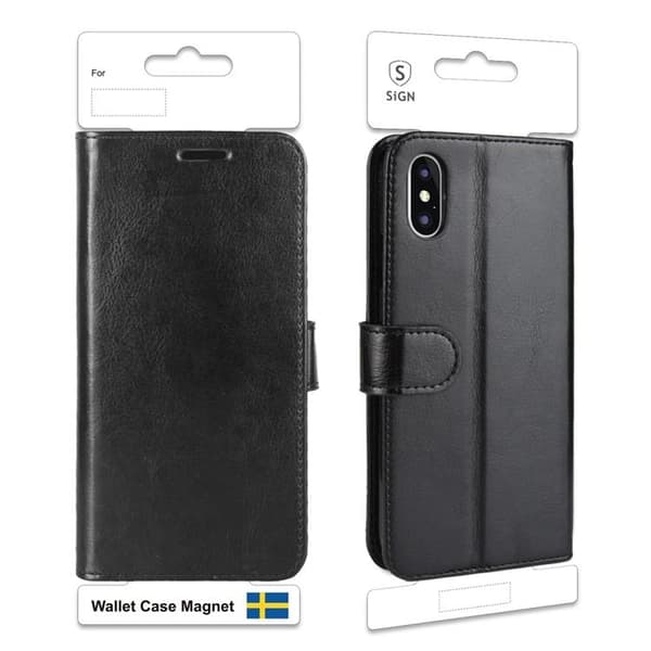 SiGN Plånboksfodral till iPhone X/XS - Svart Svart
