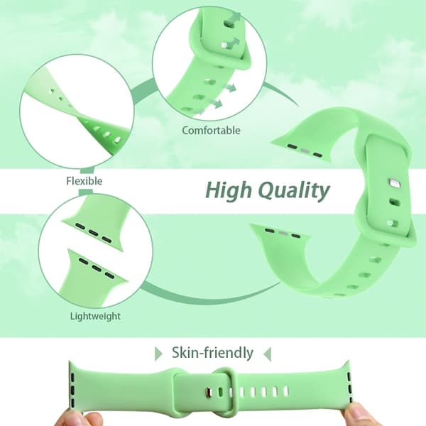 Apple Watch 7 45mm Armband Silikon - Furugrön Grön