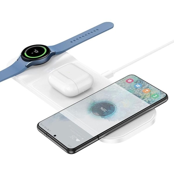 HOCO 3in1 - Trådløs oplader Samsung - Galaxy Watch - Hovedtelefoner -