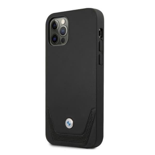 BMW iPhone 12/12 Pro Kuori Nahka - Musta Black