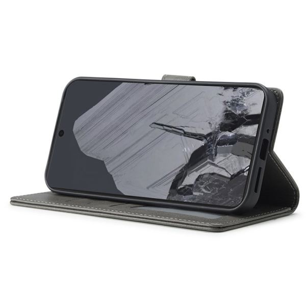 LC.IMEEKE Google Pixel 9 / 9 Pro Plånboksfodral Konstläder - Grå