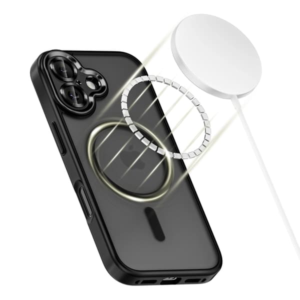 Tech-Protect iPhone 17 Magsafe telefontaske med kameraomslag - sort Svart