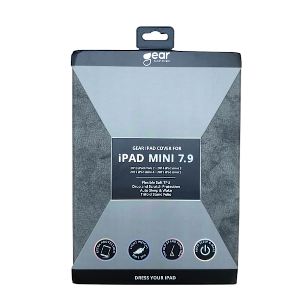 GEAR Tabletfodral Grå iPad Mini 7,9" 2019 plats för Apple Pencil grå