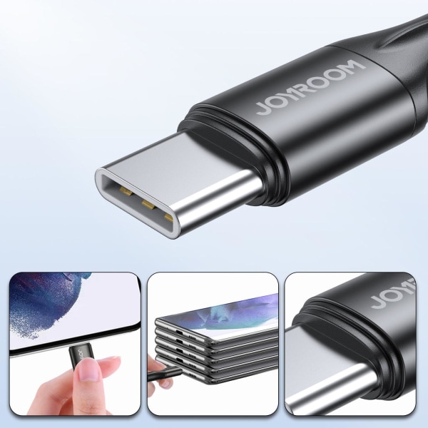 Joyroom USB-C-USB-C-kaapeli PD 60W 1m - musta