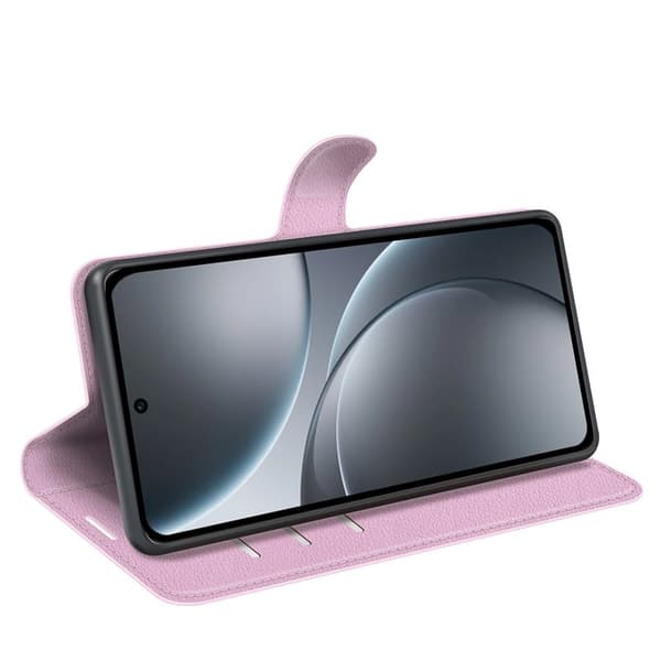 Litchi Oppo Find X9 Pro 5G Plånboksfodral Konstläder - Rosa
